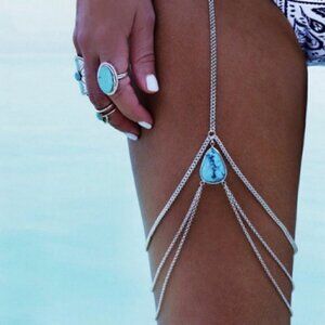 Boho beach Sexy Body leg Tassel gypsy Jewelry